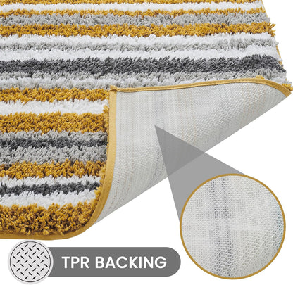 Griffie Collection Premium Contour Bath mat Toilet mats for Bathroom, Toilet Rugs U Shaped, Machine Washable Non Slip mat, Bathroom Contour Rug for Toilet - Yellow Toilet Rug