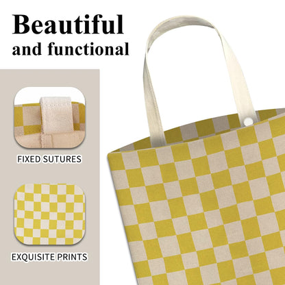 Car Trash Can, Cute Car Trash Bag, Hanging Car Organizer and Storage Bag, Trash Bin for Car Accessories, Vehicle, Travelling, Camping White Yellow Plaid