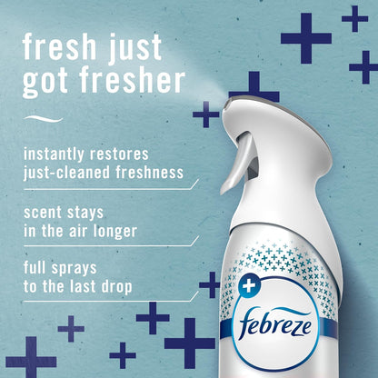 Air Mist, Air Freshener Spray, Odor Fighting Room Spray, Deodorizer for Home Bathroom Kitchen Office Apartment Dorm Room Classroom, Kitchen Odor Fighter Fresh Lemon Scent, 8.1oz, 3-pack