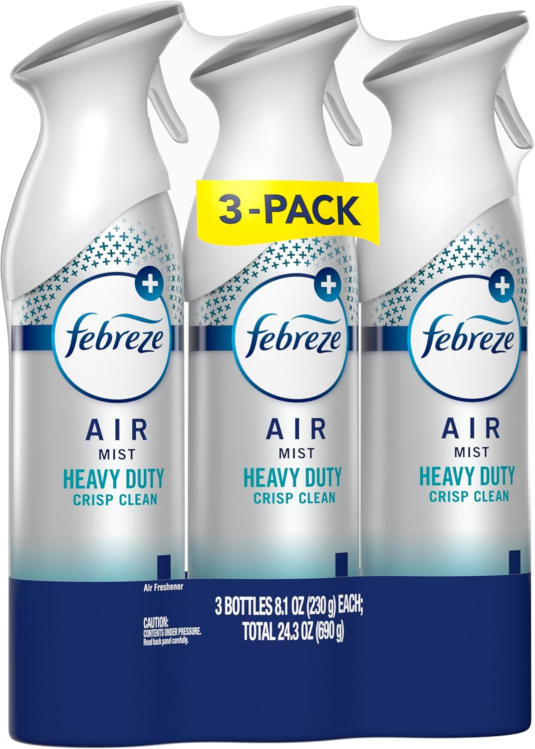 Air Mist, Air Freshener Spray, Odor Fighting Room Spray, Deodorizer for Home Bathroom Kitchen Office Apartment Dorm Room Classroom, Kitchen Odor Fighter Fresh Lemon Scent, 8.1oz, 3-pack