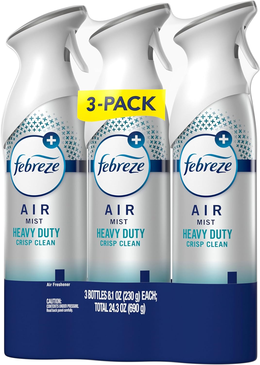 Air Mist, Air Freshener Spray, Odor Fighting Room Spray, Deodorizer for Home Bathroom Kitchen Office Apartment Dorm Room Classroom, Kitchen Odor Fighter Fresh Lemon Scent, 8.1oz, 3-pack