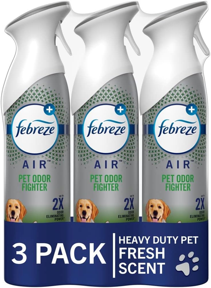 Air Mist, Air Freshener Spray, Odor Fighting Room Spray, Deodorizer for Home Bathroom Kitchen Office Apartment Dorm Room Classroom, Kitchen Odor Fighter Fresh Lemon Scent, 8.1oz, 3-pack