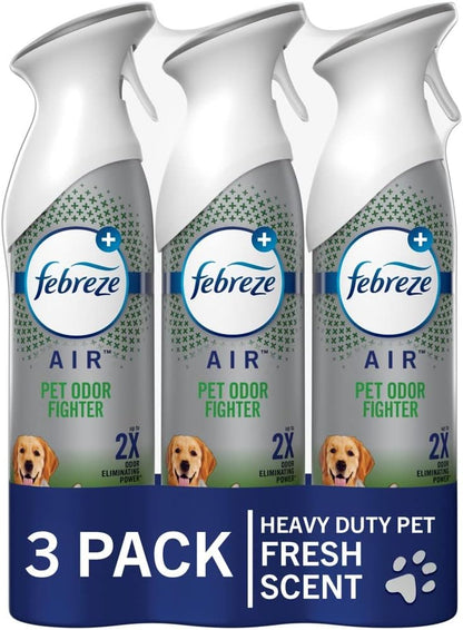 Air Mist, Air Freshener Spray, Odor Fighting Room Spray, Deodorizer for Home Bathroom Kitchen Office Apartment Dorm Room Classroom, Kitchen Odor Fighter Fresh Lemon Scent, 8.1oz, 3-pack