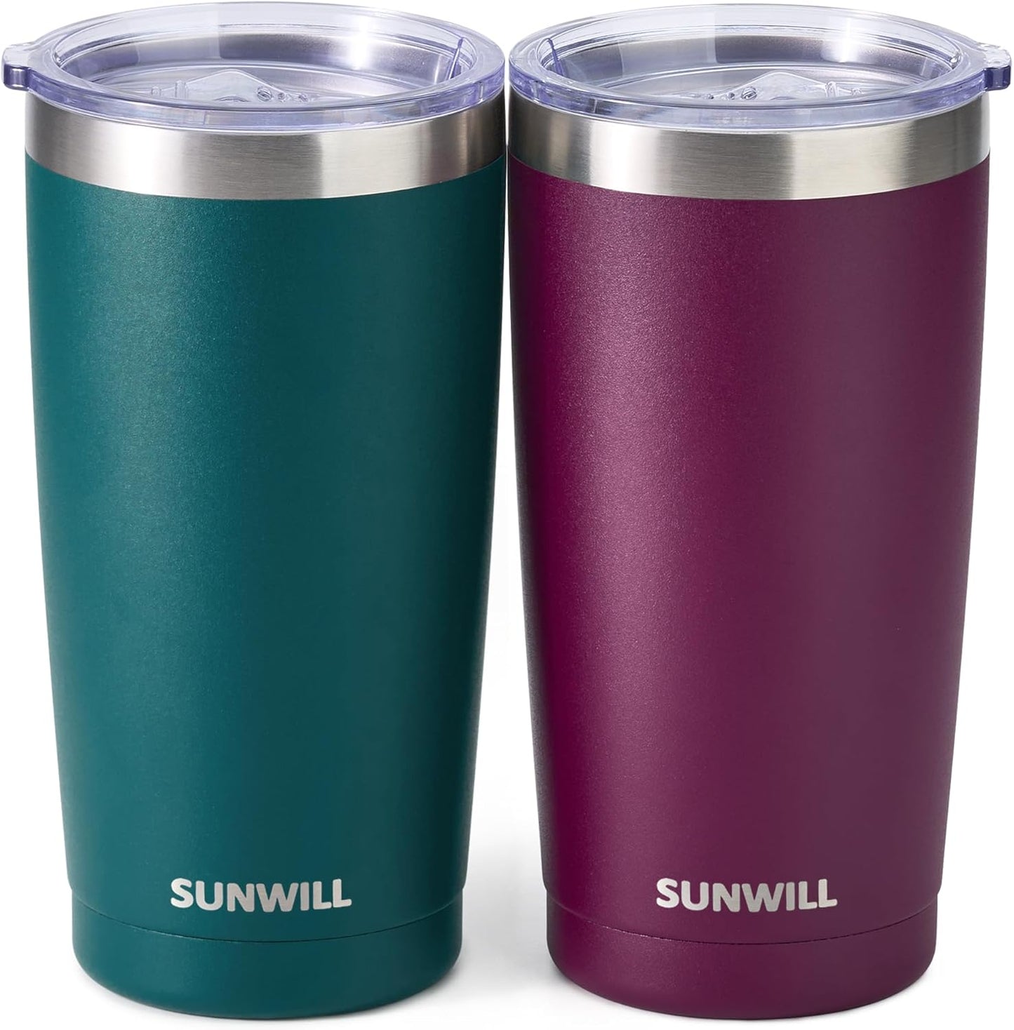 Travel Coffee Tumbler 20 oz, Insulated Mug with Lid, Stainless Steel Cup for Hot and Cold Drinks, Powder Coated Yellow