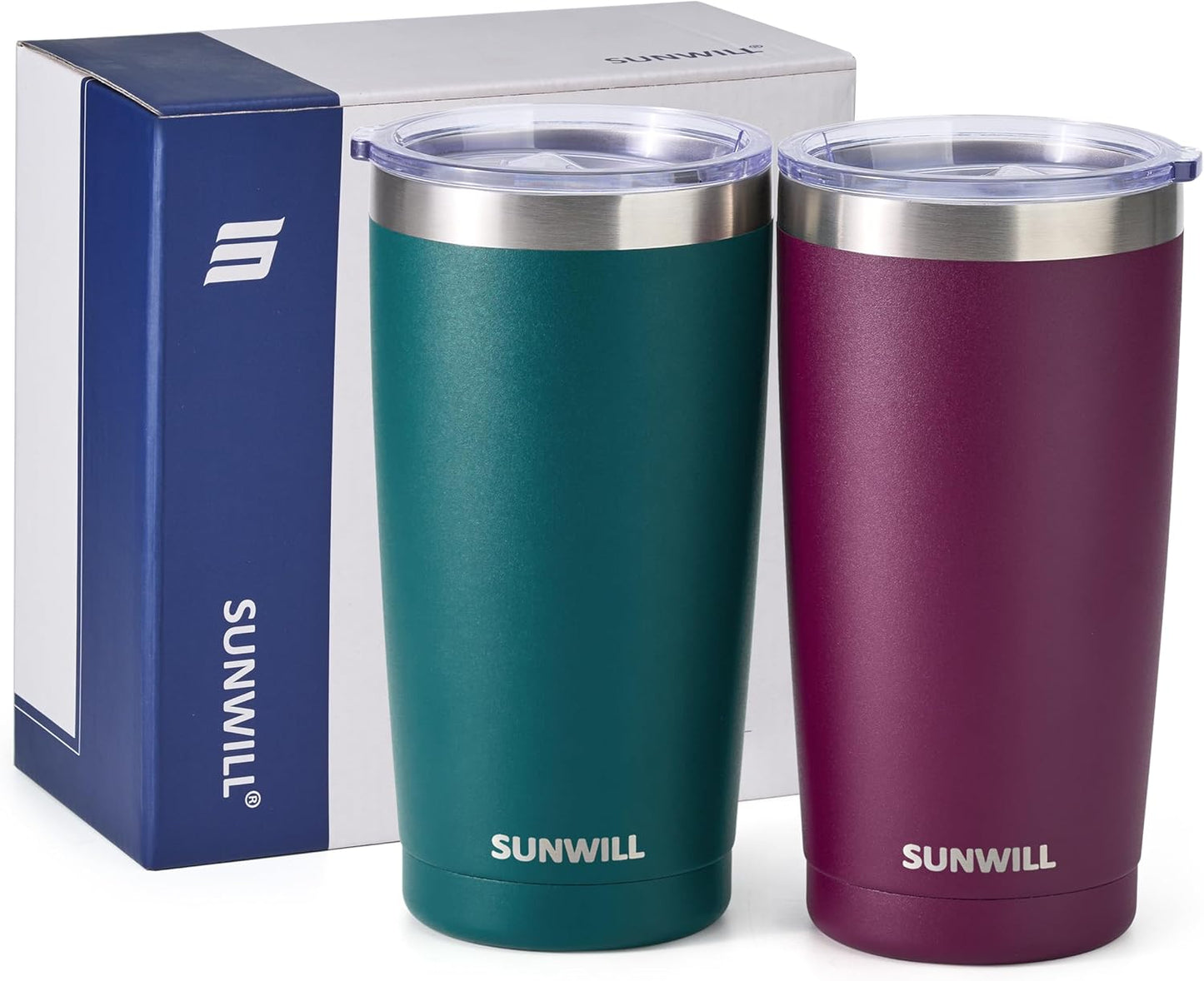 Travel Coffee Tumbler 20 oz, Insulated Mug with Lid, Stainless Steel Cup for Hot and Cold Drinks, Powder Coated Yellow