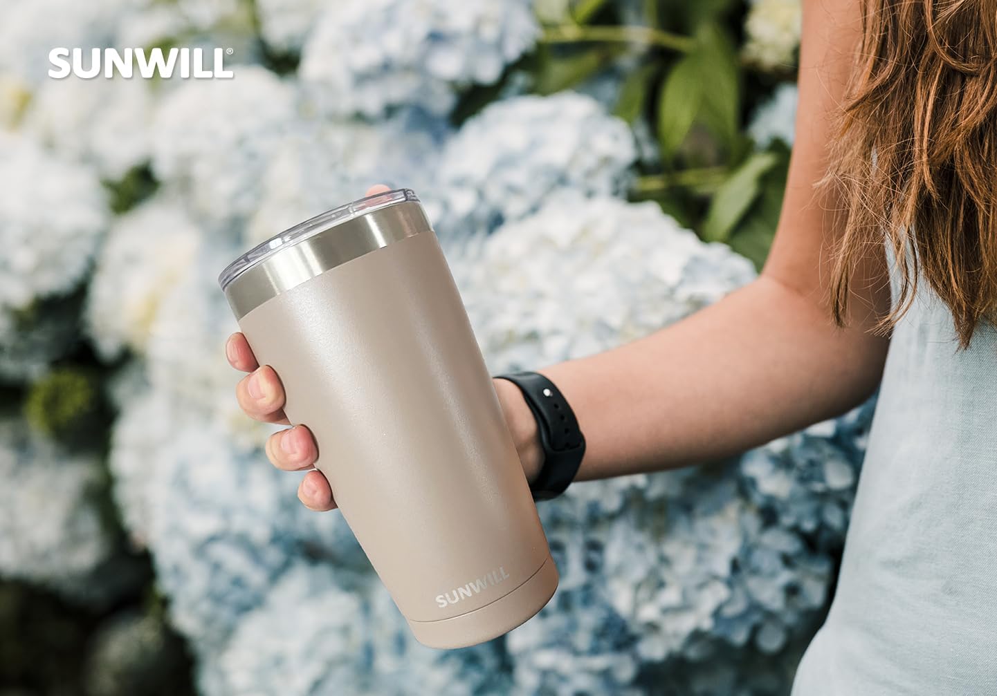 Travel Coffee Tumbler 20 oz, Insulated Mug with Lid, Stainless Steel Cup for Hot and Cold Drinks, Powder Coated Yellow