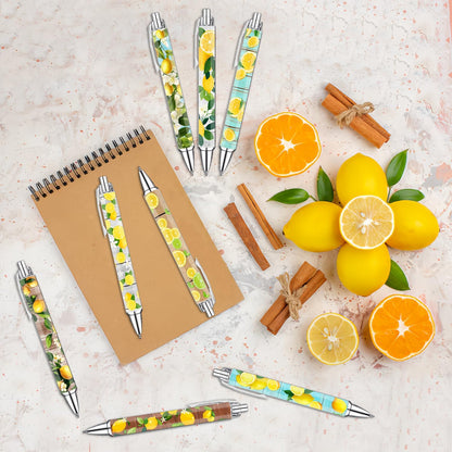 Lemon Pens Set – Fun Citrus-Themed Pens for Girls, Students, and Stationery Lovers – Smooth Writing Ballpoint Pens for School, Journaling, or Gifts – Bright and Cheery Design, 8 Pack