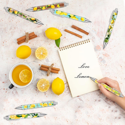 Lemon Pens Set – Fun Citrus-Themed Pens for Girls, Students, and Stationery Lovers – Smooth Writing Ballpoint Pens for School, Journaling, or Gifts – Bright and Cheery Design, 8 Pack