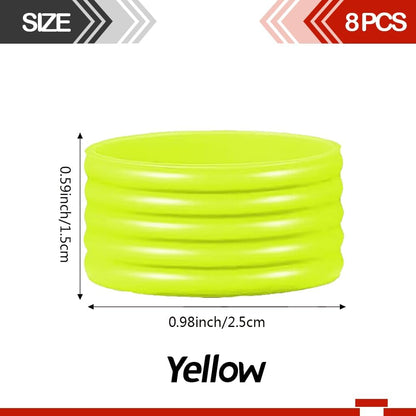 15 Colors Available Good Elasticity 8-45 Pcs Tennis Racket/Pickleball Paddles/Squash Silicone Ring Racket Grip Bands Rubber Ring,Grip Finishing Ring/Racquet Grips Overgrip