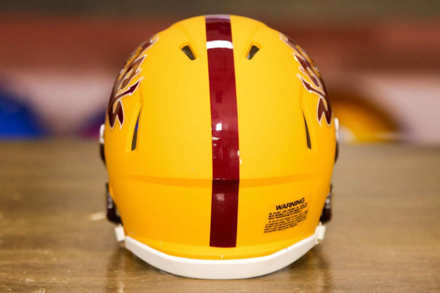 Riddell NCAA Arizona State Sun Devils Matte Yellow Sparky Speed Mini Football Helmet
