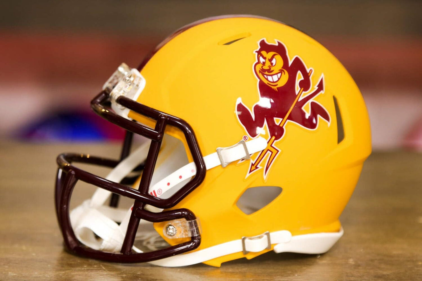 Riddell NCAA Arizona State Sun Devils Matte Yellow Sparky Speed Mini Football Helmet