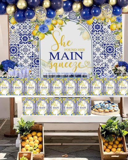 16 Pcs Gift Goodie Bags for She Found Her Main Squeeze Bridal Shower - Lemon & Citrus Themed Decorations Lemon Bridal Shower Decorations