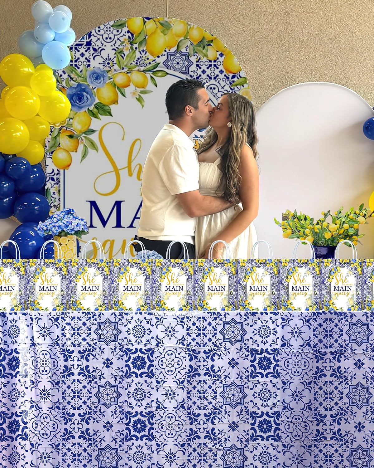 16 Pcs Gift Goodie Bags for She Found Her Main Squeeze Bridal Shower - Lemon & Citrus Themed Decorations Lemon Bridal Shower Decorations