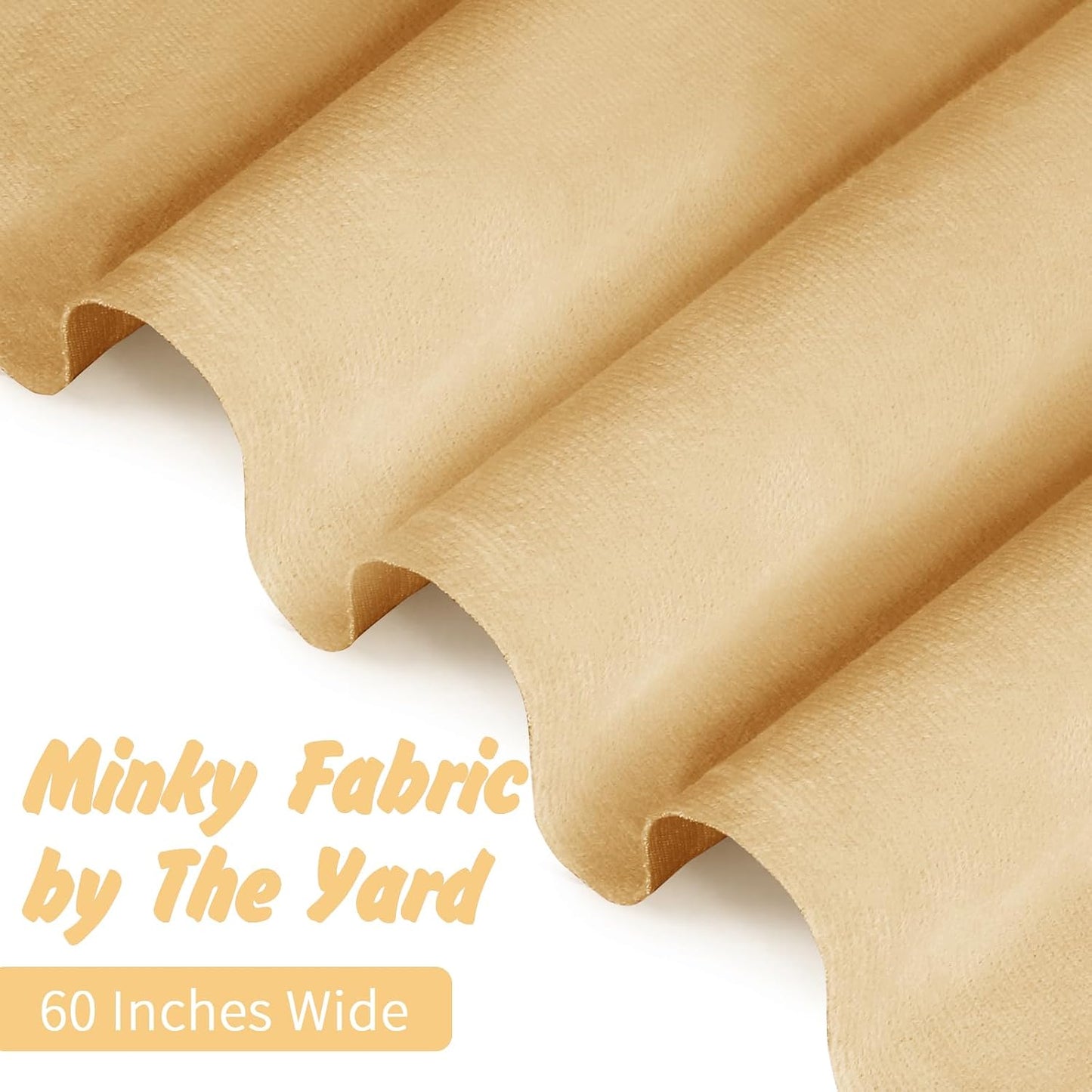 1 Yard x 60 Inch Bright Yellow Pre-Cut Minky Fabric, Soft Plush | 100% Polyester, 3mm Pile Retains Warmth, Machine Wash And Tumble Dry, Fade Resistant, Versatile For Blankets Pillows & Crafts
