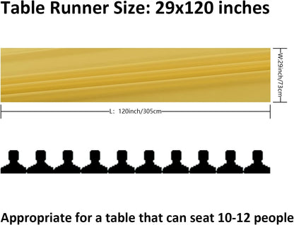 6Pack 10ft Chiffon Table Runner 29x120 Inch Sheer Romantic Table Runner for Wedding Birthday Party Bridal Shower Outdoor Decoration -Yellow