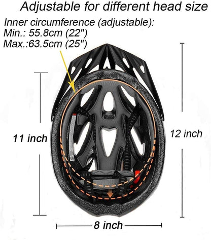 Adult Bike Helmet One-Piece Adjustable Head Safety Protection | for Mountain & Road Bikes,Mens Bike Helmet,Riding Helmet,Womens Bike Helmet