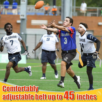 Flag Football Belts, Flags for Flag Football Set 14 Player, Flag Football for Kids Adults and Youth Training Equipment