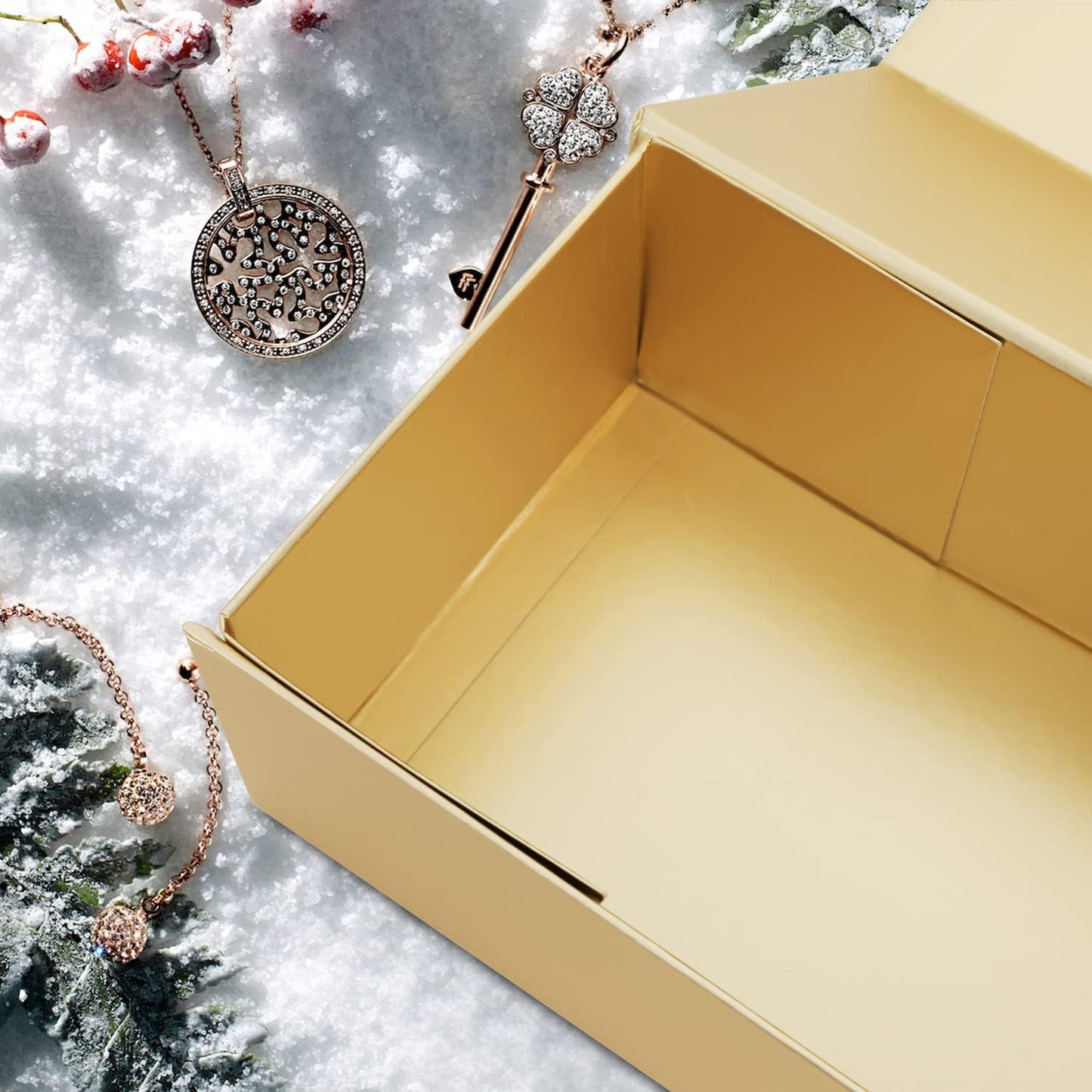 Gift Boxe Gold with Magnetic Closure Lid 12" X 6" X 4" Gift Boxes for Presents,Luxury for Gift Packaging, Bridesmaid Gifts Box, Magnetic Gift Box for Gifts, Cute Box,Birthday Gift box