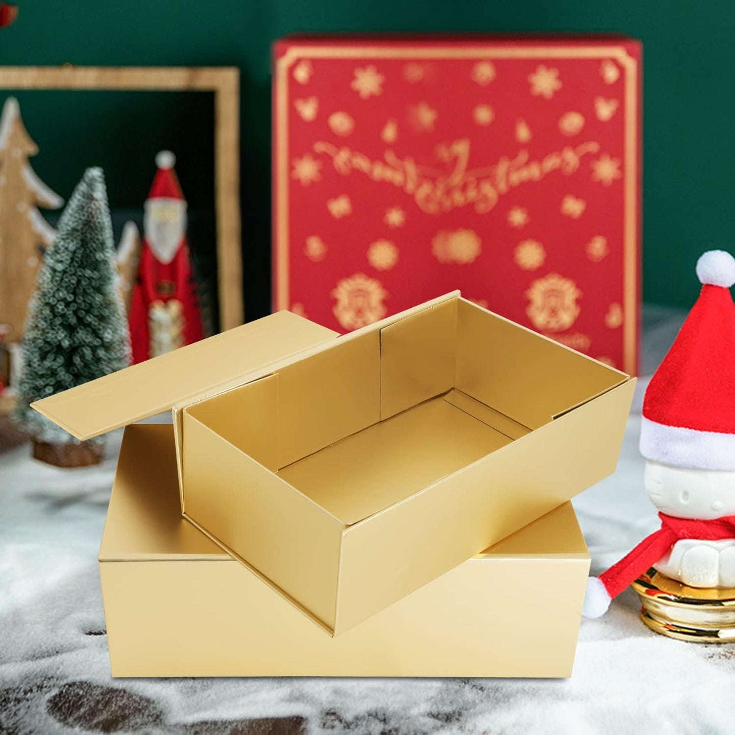 Gift Boxe Gold with Magnetic Closure Lid 12" X 6" X 4" Gift Boxes for Presents,Luxury for Gift Packaging, Bridesmaid Gifts Box, Magnetic Gift Box for Gifts, Cute Box,Birthday Gift box