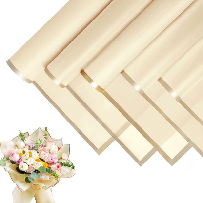 20 Sheets Flower Wrapping Paper - Flower Bouquet Wrapping Paper for DIY Crafts Packaging, Waterproof Flower Paper Wrap for Wedding, Birthday, Flower Shop (Yellow, 22.8''x22.8'')