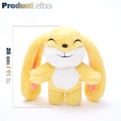 Bunny Plush Toy Stuffed Animal Funny Rotating Head Rabbit Plush Pillows Toy Cute Sensory Soft Stuffed Animals Doll That Show Your Mood Stuffed Bunny For Easter Christmas Birthday Gift，11in(Yellow)