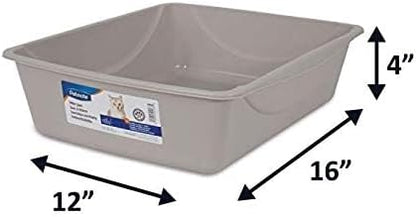 Open Cat Litter Box, Blue Mesa/Mouse Grey,M (Pack of 1), Made in USA