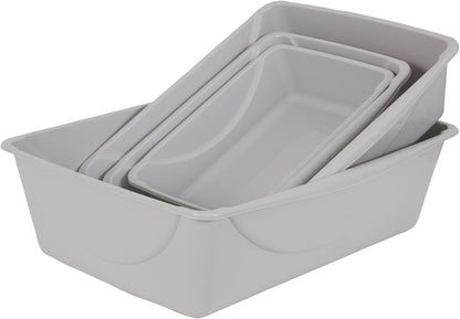 Open Cat Litter Box, Blue Mesa/Mouse Grey,M (Pack of 1), Made in USA