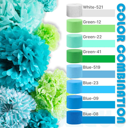 Light Yellow Pale Pastel Yellow Crepe Paper Streamers 4pcs 328 FT | Birthday Graduation Engagement Baby Shower Summer Sunflower Little Cutie Wedding Bridal Shower Party Decorations - Colors A