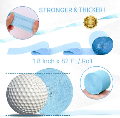 Light Yellow Pale Pastel Yellow Crepe Paper Streamers 4pcs 328 FT | Birthday Graduation Engagement Baby Shower Summer Sunflower Little Cutie Wedding Bridal Shower Party Decorations - Colors A