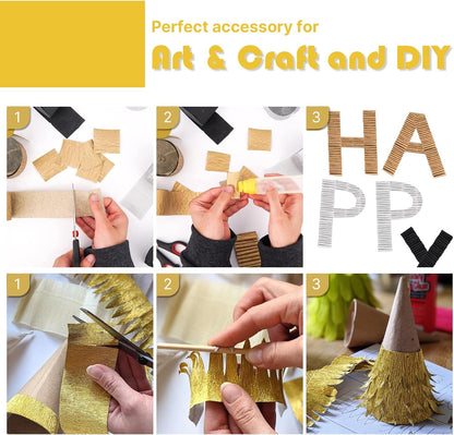 Light Yellow Pale Pastel Yellow Crepe Paper Streamers 4pcs 328 FT | Birthday Graduation Engagement Baby Shower Summer Sunflower Little Cutie Wedding Bridal Shower Party Decorations - Colors A