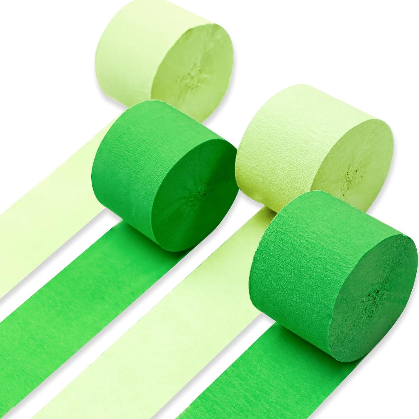 Light Yellow Pale Pastel Yellow Crepe Paper Streamers 4pcs 328 FT | Birthday Graduation Engagement Baby Shower Summer Sunflower Little Cutie Wedding Bridal Shower Party Decorations - Colors A