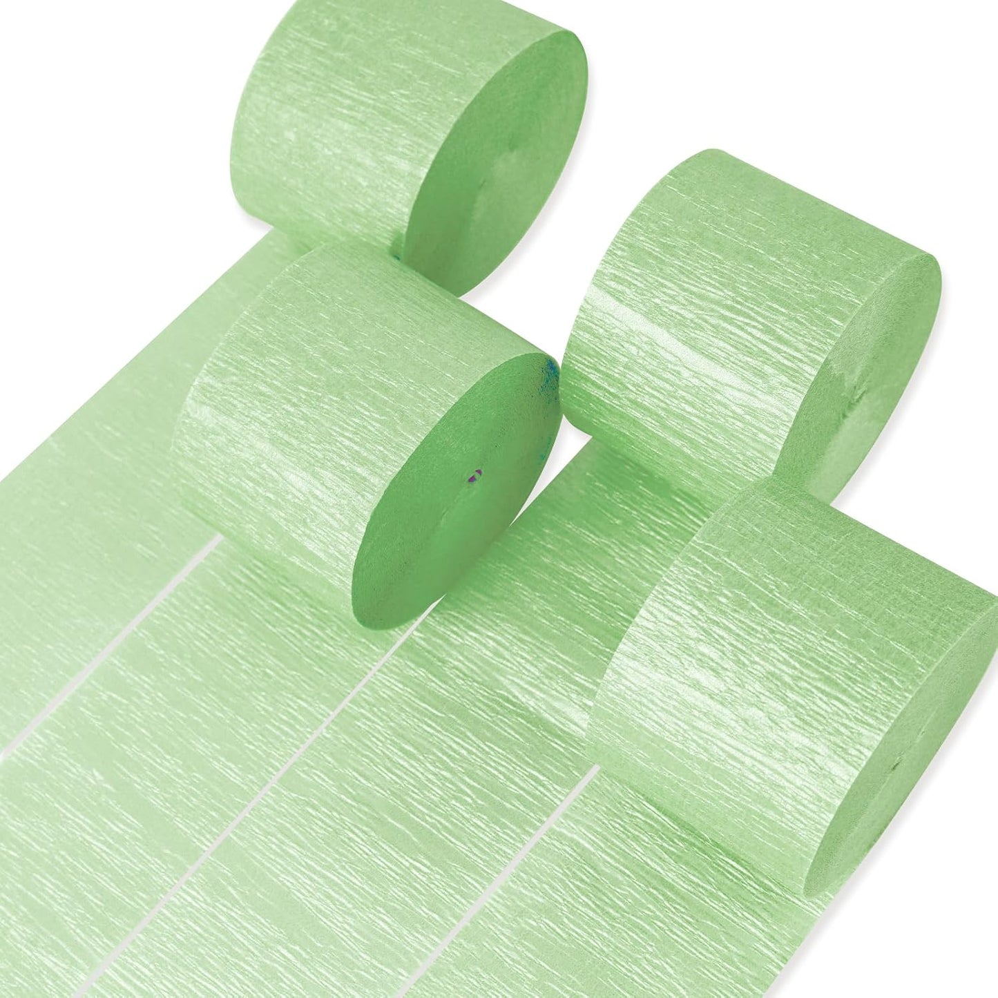 Light Yellow Pale Pastel Yellow Crepe Paper Streamers 4pcs 328 FT | Birthday Graduation Engagement Baby Shower Summer Sunflower Little Cutie Wedding Bridal Shower Party Decorations - Colors A