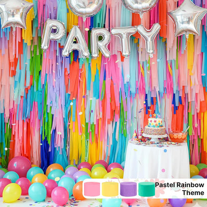 Light Yellow Pale Pastel Yellow Crepe Paper Streamers 4pcs 328 FT | Birthday Graduation Engagement Baby Shower Summer Sunflower Little Cutie Wedding Bridal Shower Party Decorations - Colors A