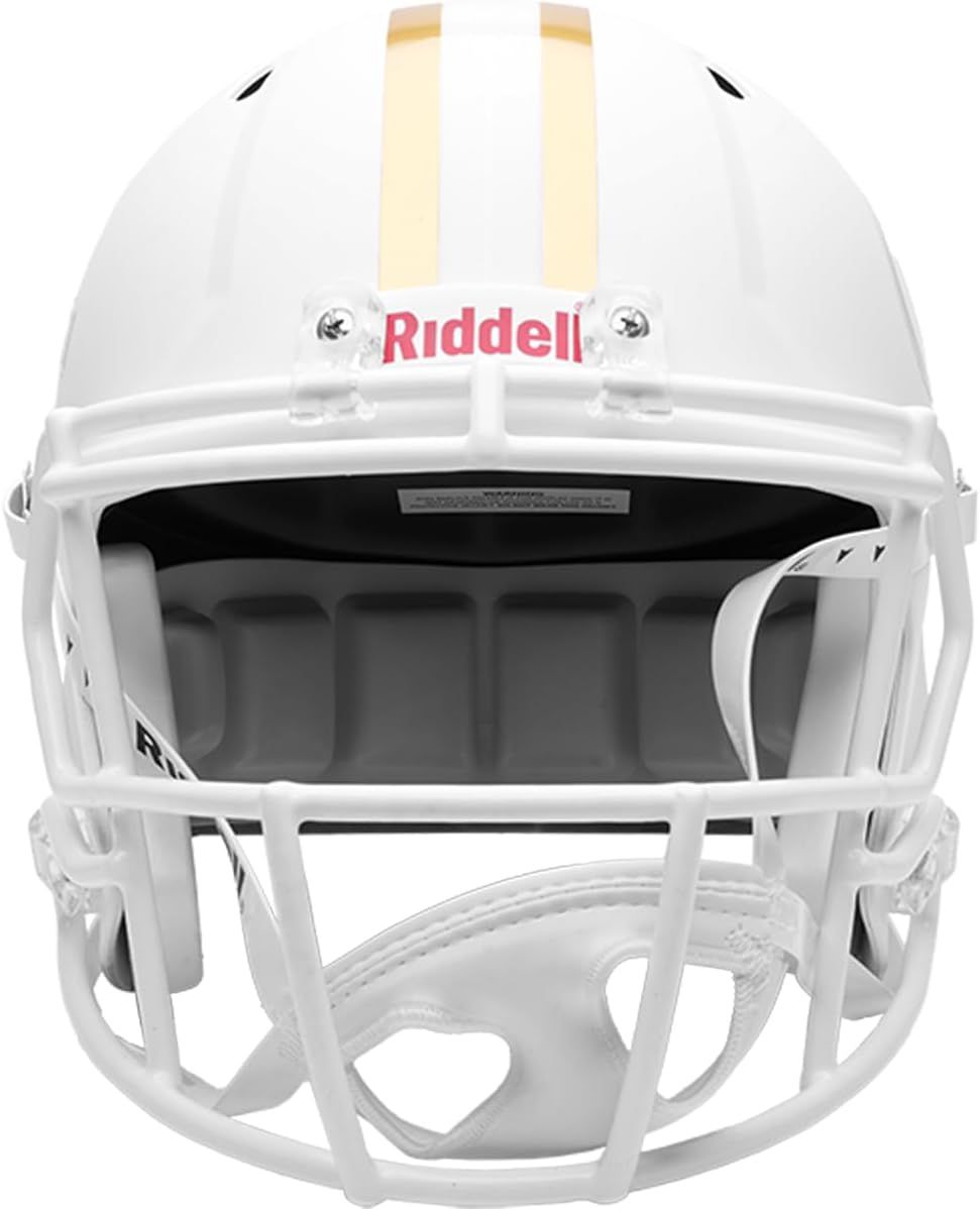 Georgia Tech Yellow Jackets Flat White Speed Replica Full Size Football Helmet - New in Riddell Box