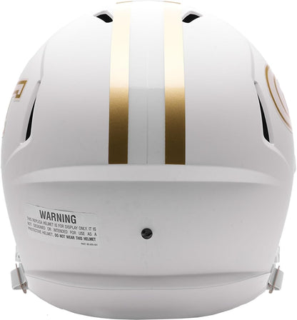 Georgia Tech Yellow Jackets Flat White Speed Replica Full Size Football Helmet - New in Riddell Box