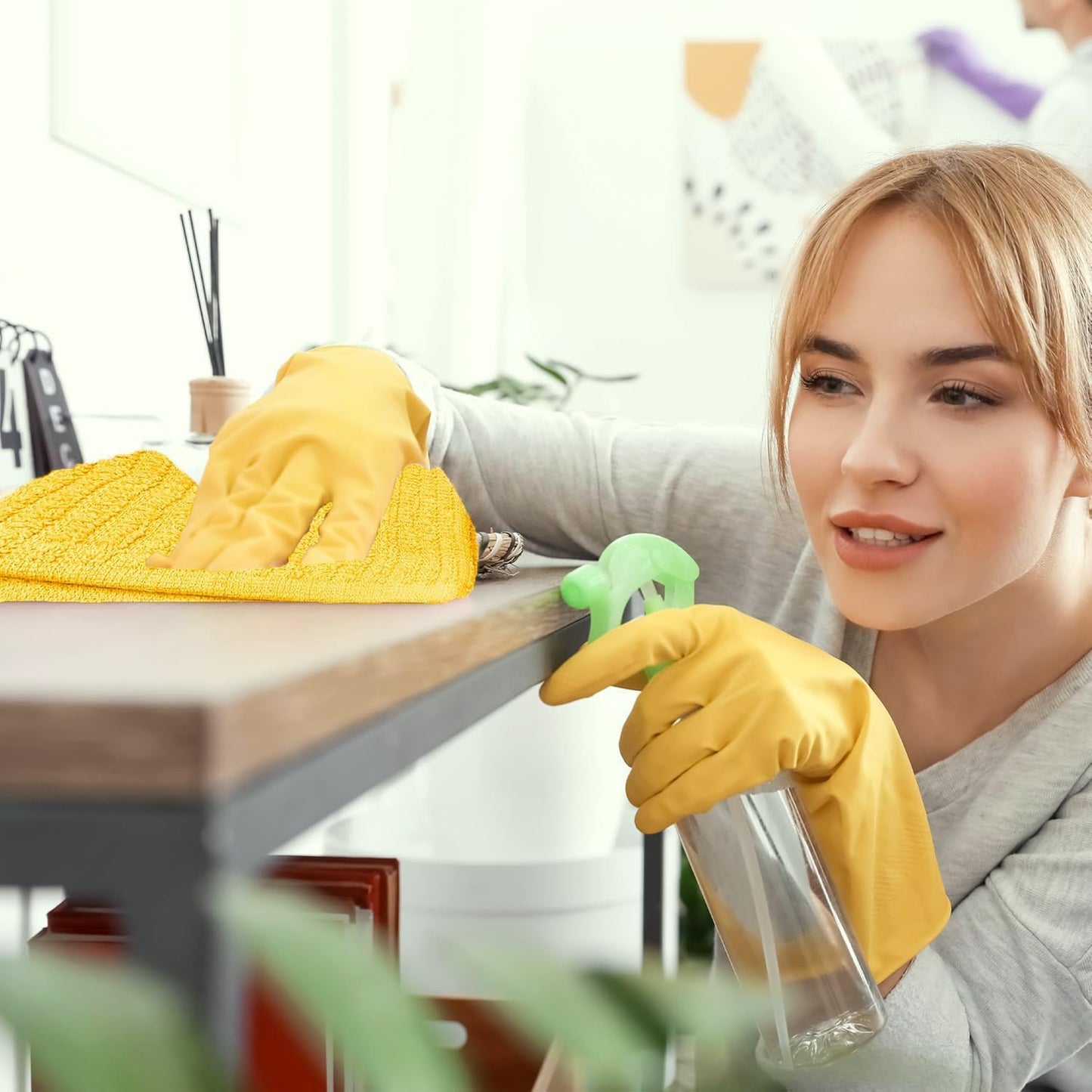 Bar Mop Kitchen Towels - Pack of 12 (16" x19”) Ring Spun Cotton - Dish Cloths for Superb Cleaning and Less Lint - Highly Absorbent Dish Towels for Everyday use (Yellow)