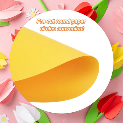 60 PCS Golden Yellow Circle Cutouts Paper, 6 Inch Round Cutouts 200gsm/75lb Circle Cardstock for DIY Crafts Classroom Bulletin Board Decoration