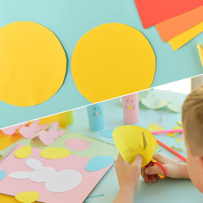 60 PCS Golden Yellow Circle Cutouts Paper, 6 Inch Round Cutouts 200gsm/75lb Circle Cardstock for DIY Crafts Classroom Bulletin Board Decoration