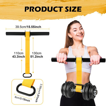 Forearm Strengthener and Wrist Roller, 43.3/51.2 Inch Adjustable Ultra-Strong Nylon Webbing Wrist Forearm Blaster with Quick Locking Mechanism & Anti-Slip Grips, Max 100+ lbs Load for Grip Strength Training, Climbing, Home Gym