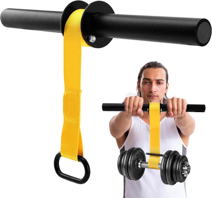 Forearm Strengthener and Wrist Roller, 43.3/51.2 Inch Adjustable Ultra-Strong Nylon Webbing Wrist Forearm Blaster with Quick Locking Mechanism & Anti-Slip Grips, Max 100+ lbs Load for Grip Strength Training, Climbing, Home Gym