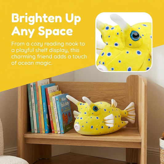 Spiny Boxfish Plush Toy - Lifelike Spiny Boxfish Stuffed Animals Toys, Super Soft Sea Creatures Model Plush Toy Gift Collection for Kids