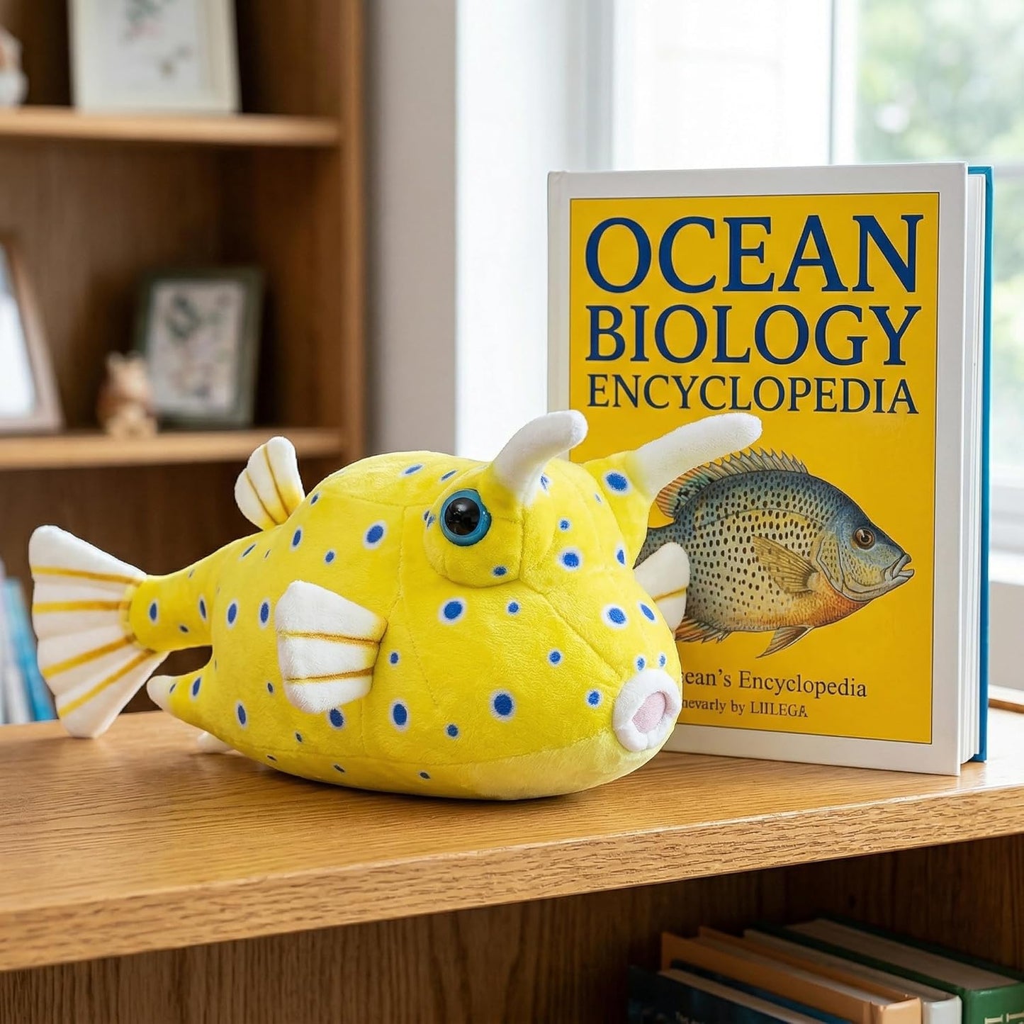 Spiny Boxfish Plush Toy - Lifelike Spiny Boxfish Stuffed Animals Toys, Super Soft Sea Creatures Model Plush Toy Gift Collection for Kids