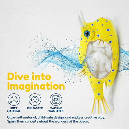 Spiny Boxfish Plush Toy - Lifelike Spiny Boxfish Stuffed Animals Toys, Super Soft Sea Creatures Model Plush Toy Gift Collection for Kids