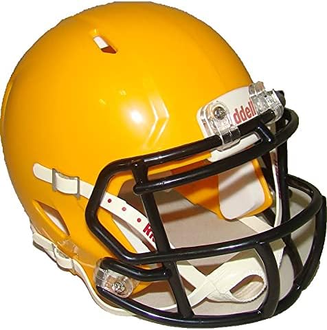 Green Bay Yellow Gold with Black Mask Blank Riddell Revolution Speed Mini Football Helmet (Decorative Mini Helmet - NOT Wearable - Does NOT FIT Any Human Head)