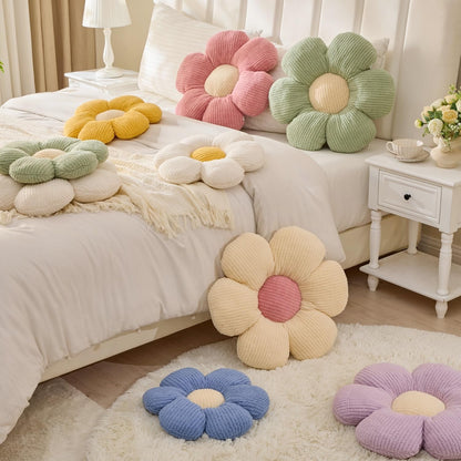 Flower Pillow,15.75" Daisy Pillow Yellow Throw Pillows | Decorative Pillows,Fleece,PP Cotton Filling,Flower Shaped,Seating Cushion,for Sofa Couch Bed,Spring Cute Home Decor