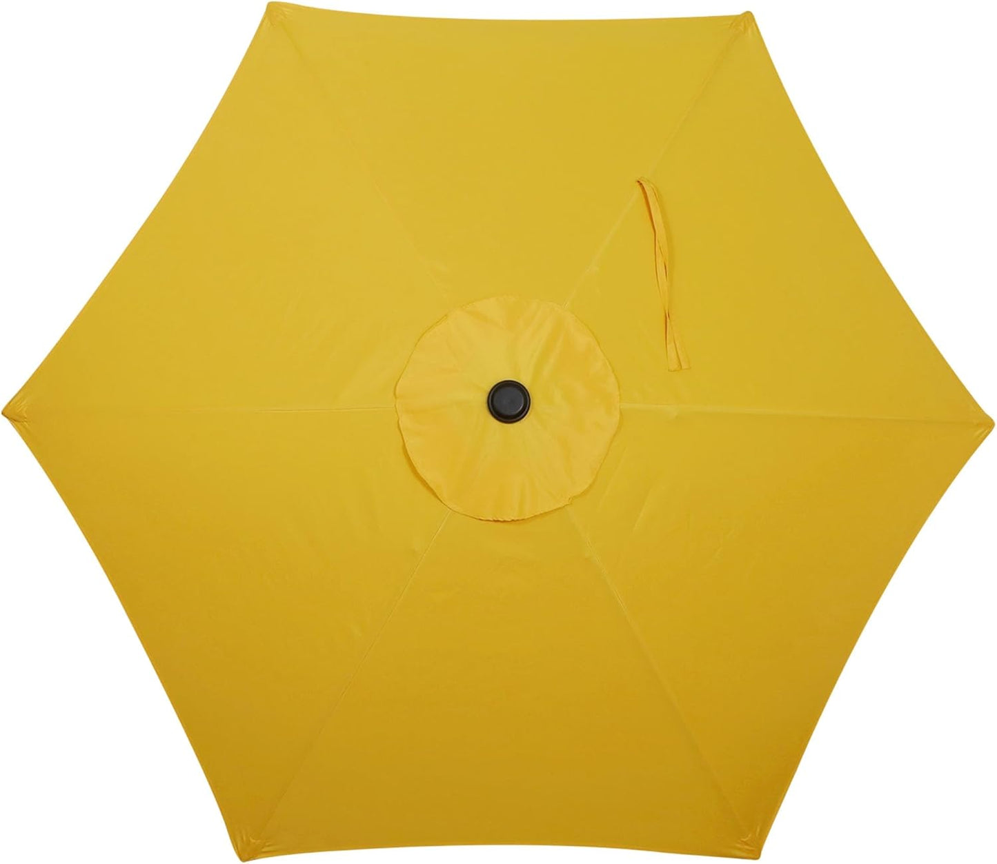 7.5 ft Patio Umbrella, Yard Umbrella, Outdoor Market Umbrella with Push Button Tilt Crank, Yellow