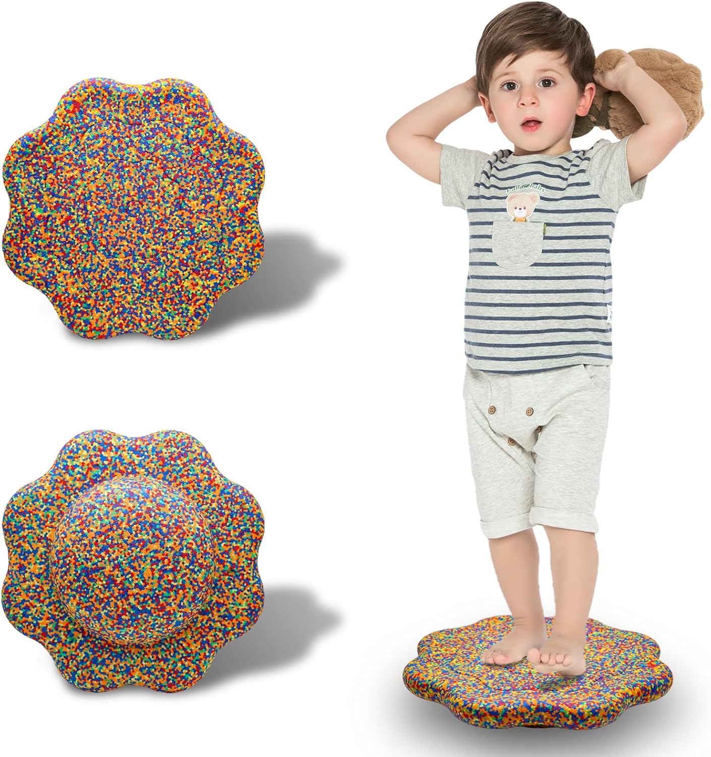 EPP Balance Board Kids for Stepping Stones for Kids | Foam Toddler Balance Board, for Sensory Training Indoor Outdoor, for Boys Girls