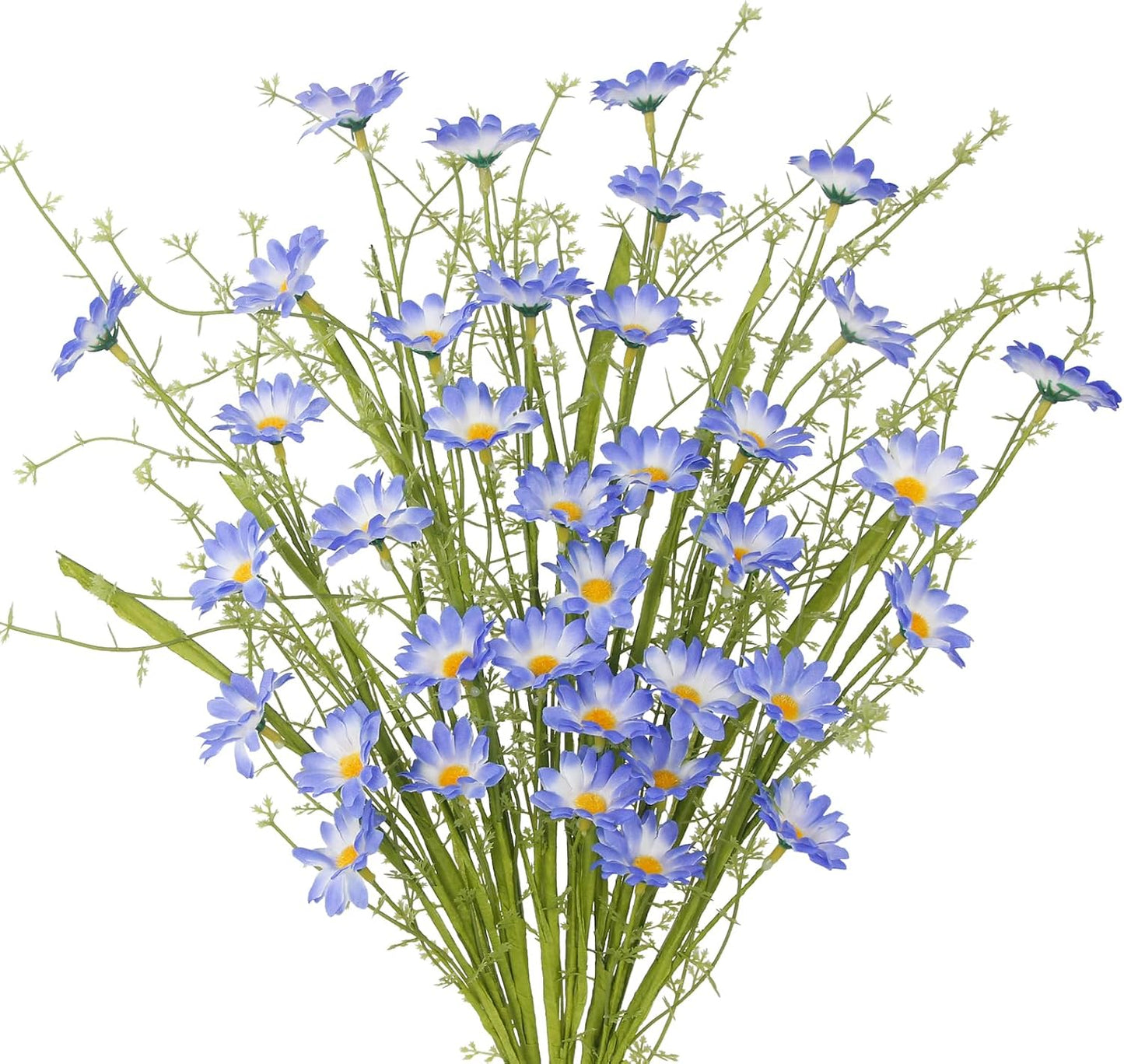 6Pcs Artificial Daisy Flowers Yellow Faux Daisies Flowers Summer Spring Fall Fake Wildflowers with Stems 24" Silk Floral Arrangement for Vase Home Table Garden Wedding Party Outdoor Decoration
