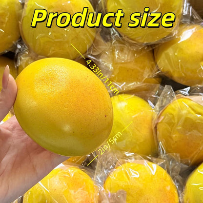 Bread Slow Rising Squishy Toy, Soft Foam Stress Relief Squeeze Fidget | Sticky Food Squishies in Butter and Cheese Style for Desk Decor or Gift (Yellow)