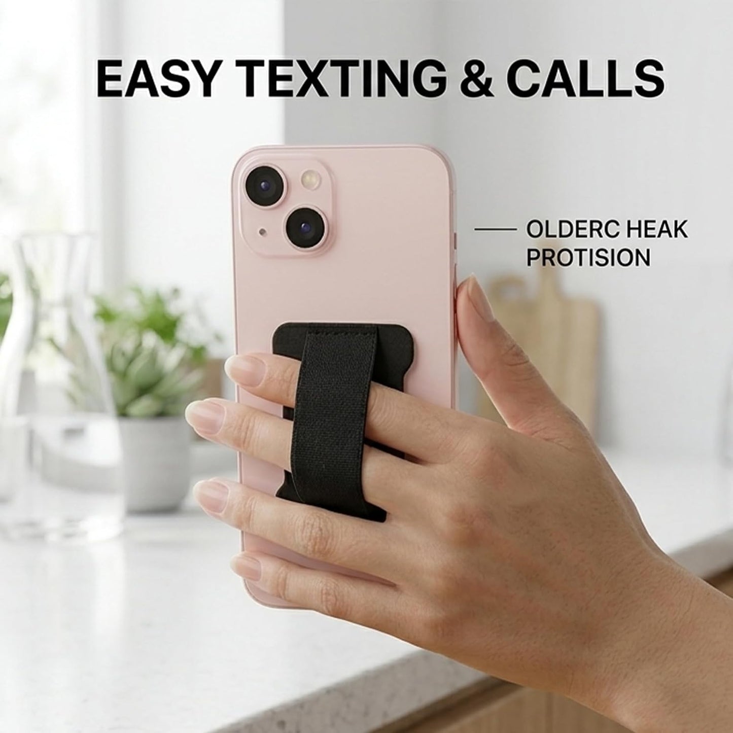 Universal Phone Grip for Smartphones - Phone Holder for Hand - Wireless Charging Compatible - 2Pack (Purple)